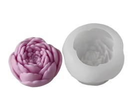 Molde silicona flor rosa 3D 